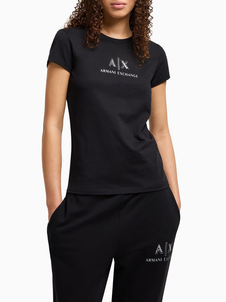 T-Shirt Armani Exchange Donna - Nero