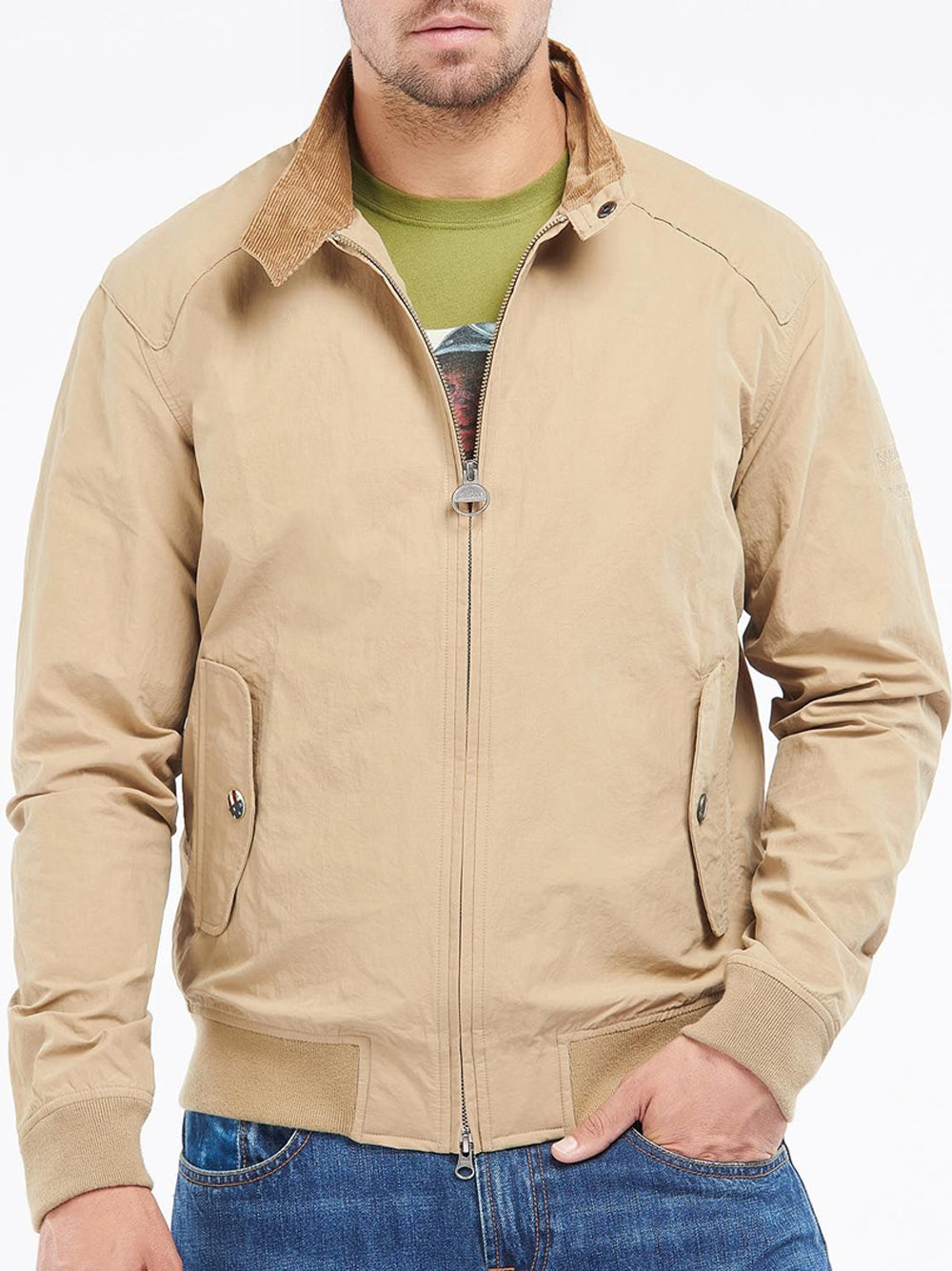 Giubbino Barbour Rectifier Harrington Uomo - Beige