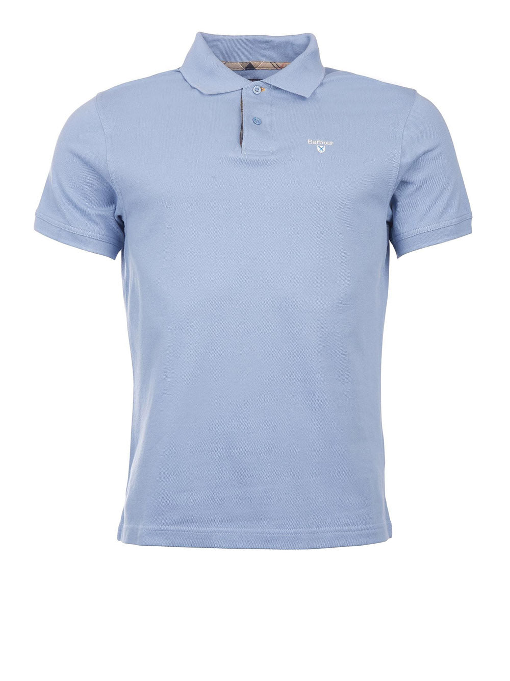 Polo Barbour Tartan Pique Uomo - Celeste