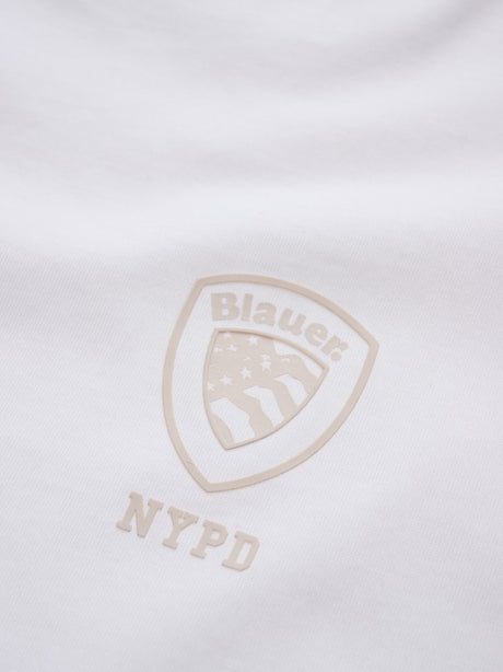 T-Shirt Eutaw Blauer Uomo - Bianco