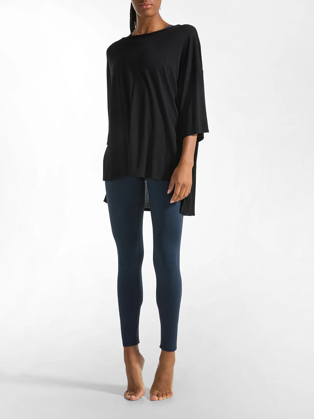 T-Shirt Oversize Yoga Deha Donna - Nero