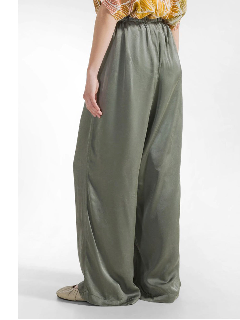 Pantalone Satin Palazzo Deha Donna - Verde