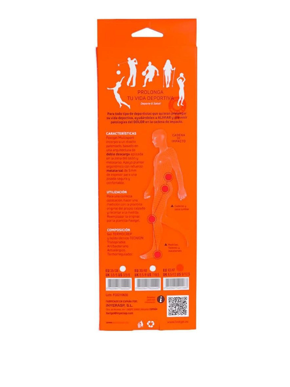 Accessorio Sportivo Footgel Unisex - Arancione