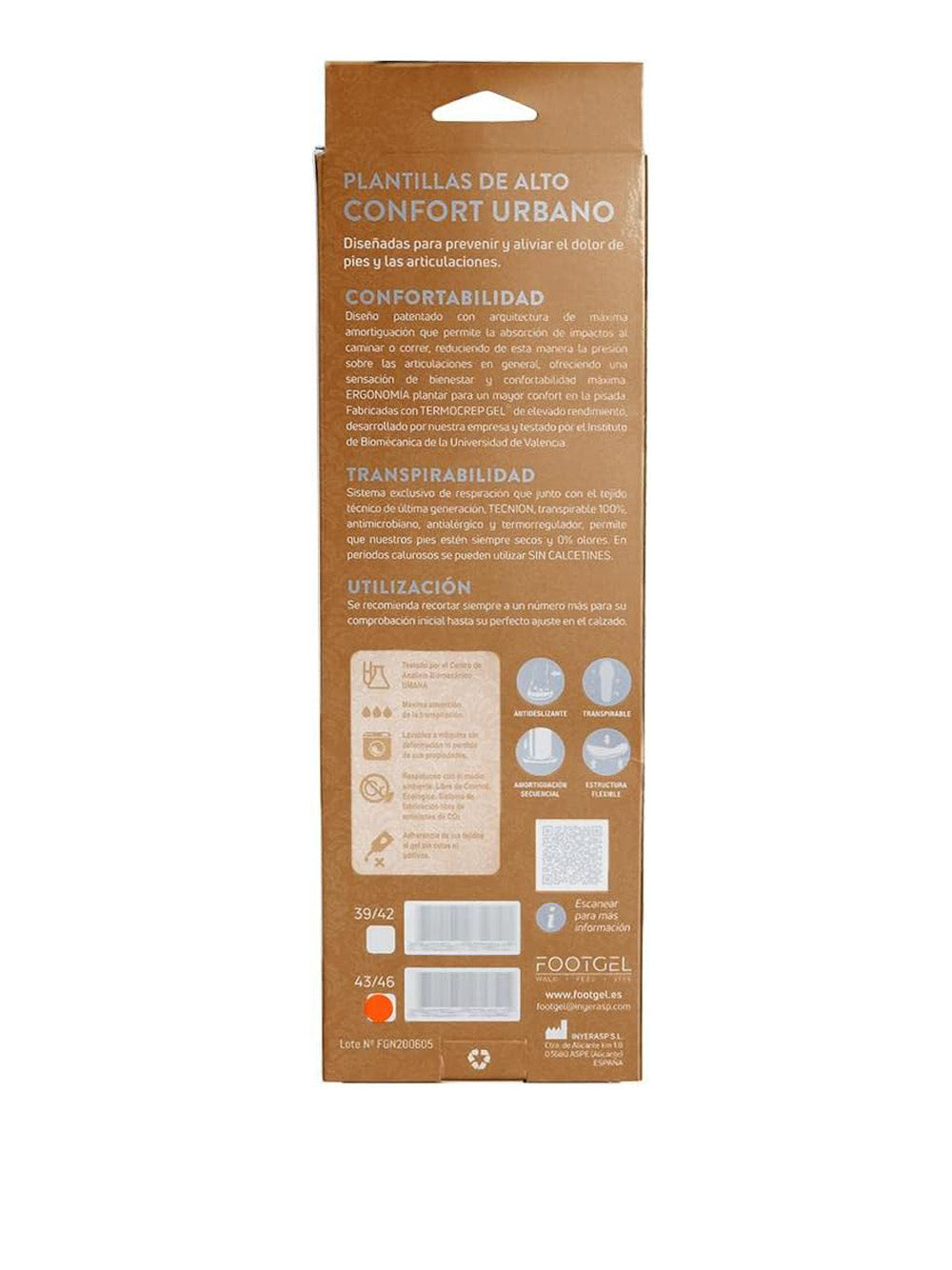 Accessorio Sportivo Footgel Unisex - Arancione