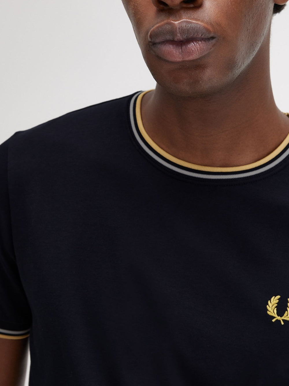 T-Shirt Fred Perry Twin Tipped Uomo - Blu