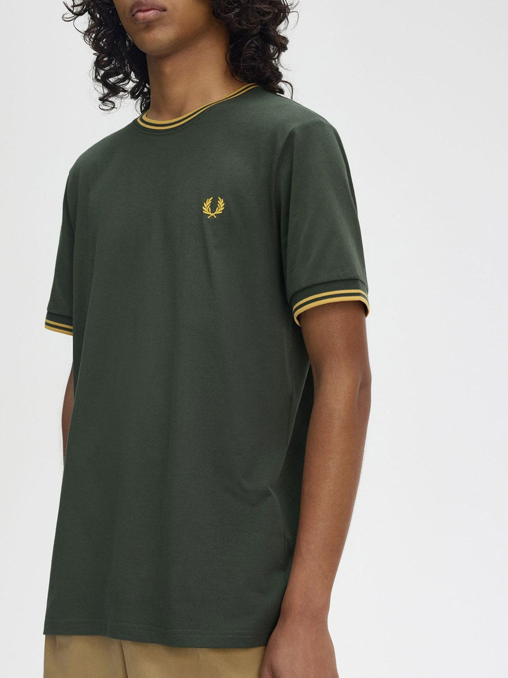 T-Shirt Fred Perry Twin Tipped Uomo - Verde