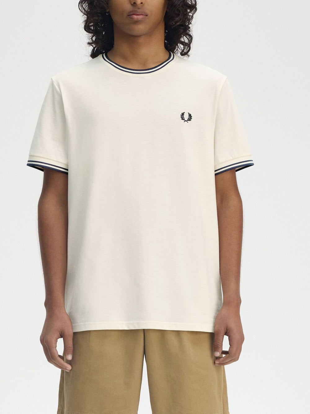 T-Shirt Fred Perry Twin Tipped Uomo - Avorio