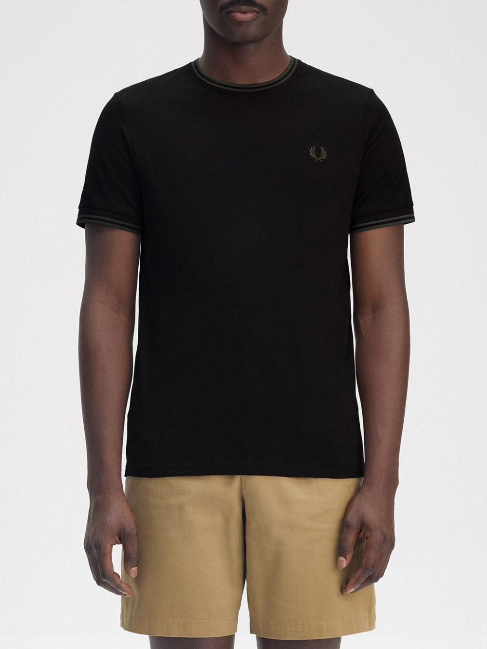 T-Shirt Fred Perry Twin Tipped Uomo - Nero