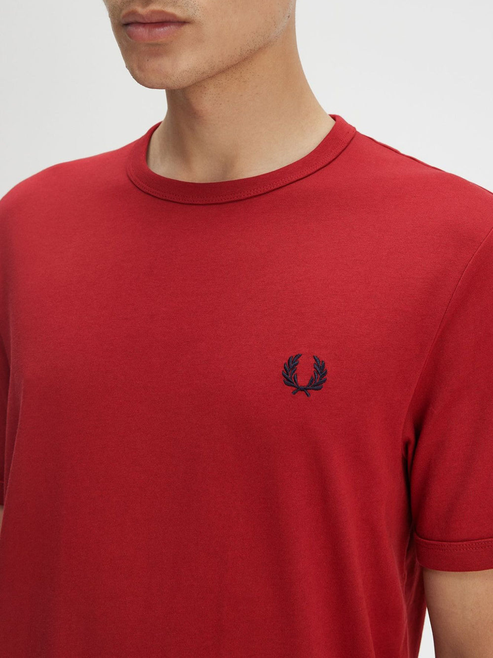 T-Shirt Fred Perry Ringer Uomo - Rosso