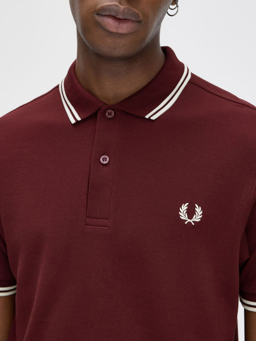 Polo Fred Perry Twin Tipped Uomo - Bordeaux