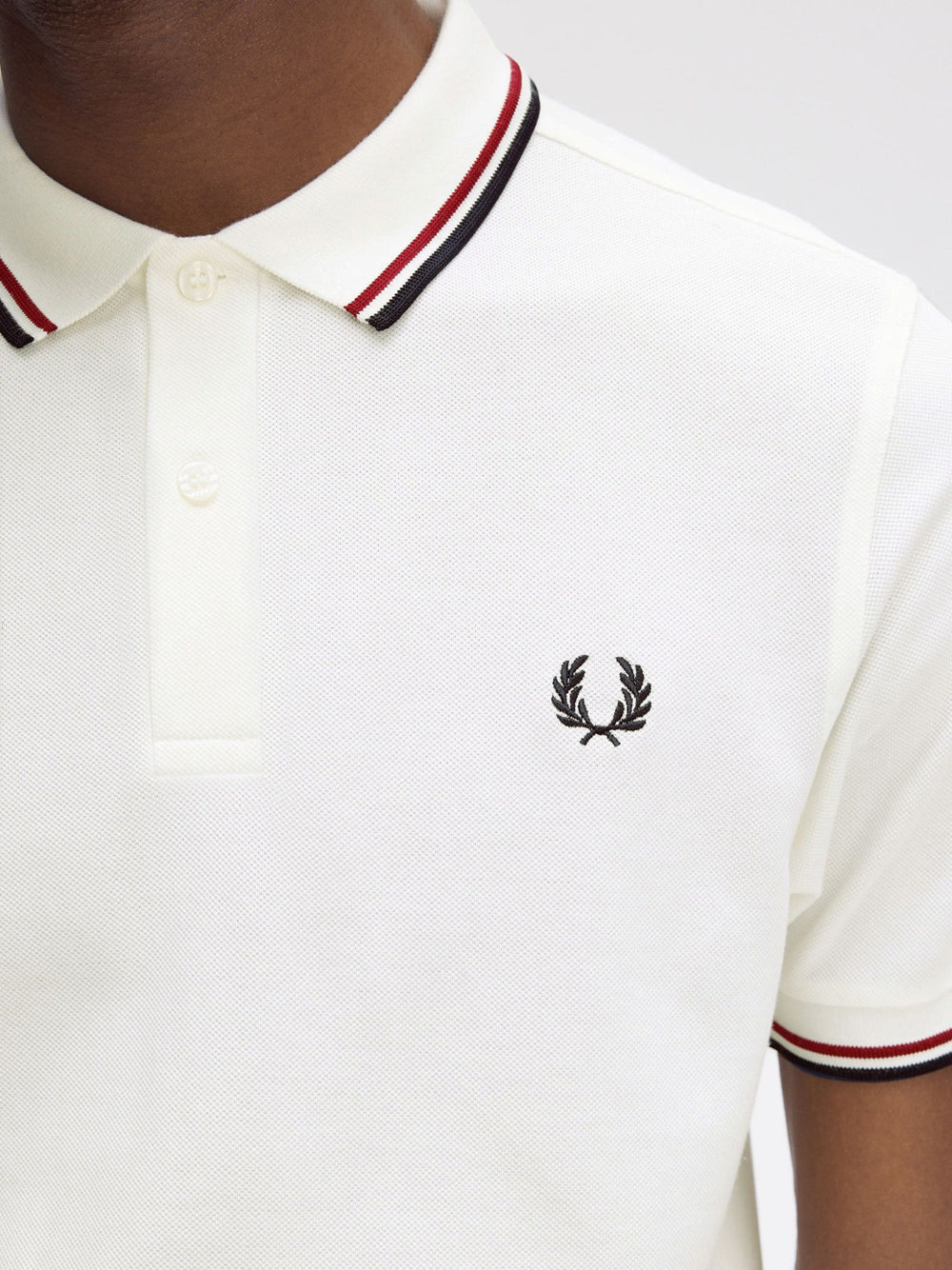 Polo Fred Perry Twin Tipped Uomo - Bianco