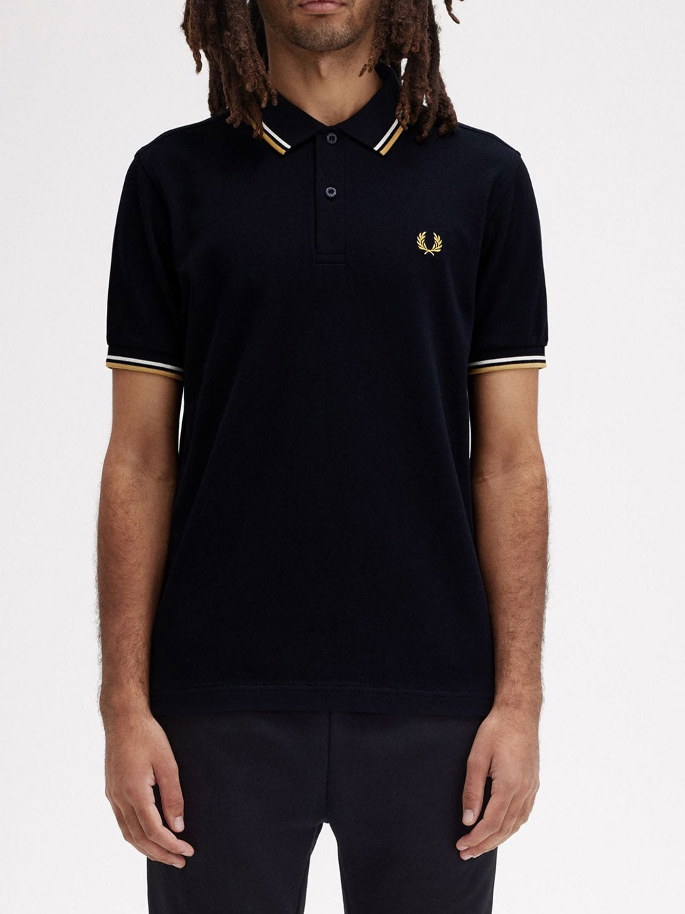 Polo Fred Perry Twin Tipped Uomo - Blu