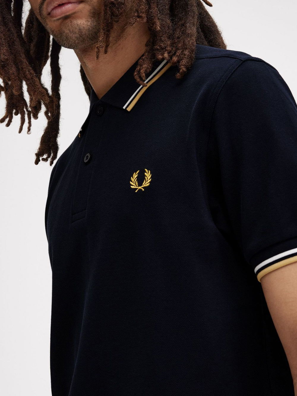 Polo Fred Perry Twin Tipped Uomo - Blu