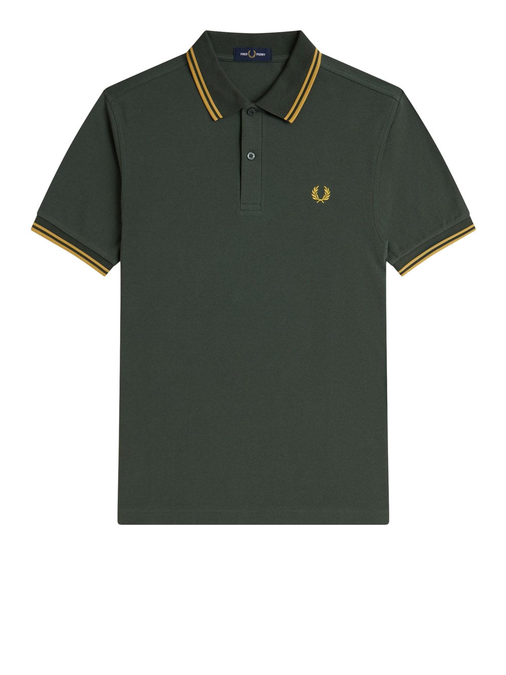 Polo Fred Perry Twin Tipped Uomo - Verde