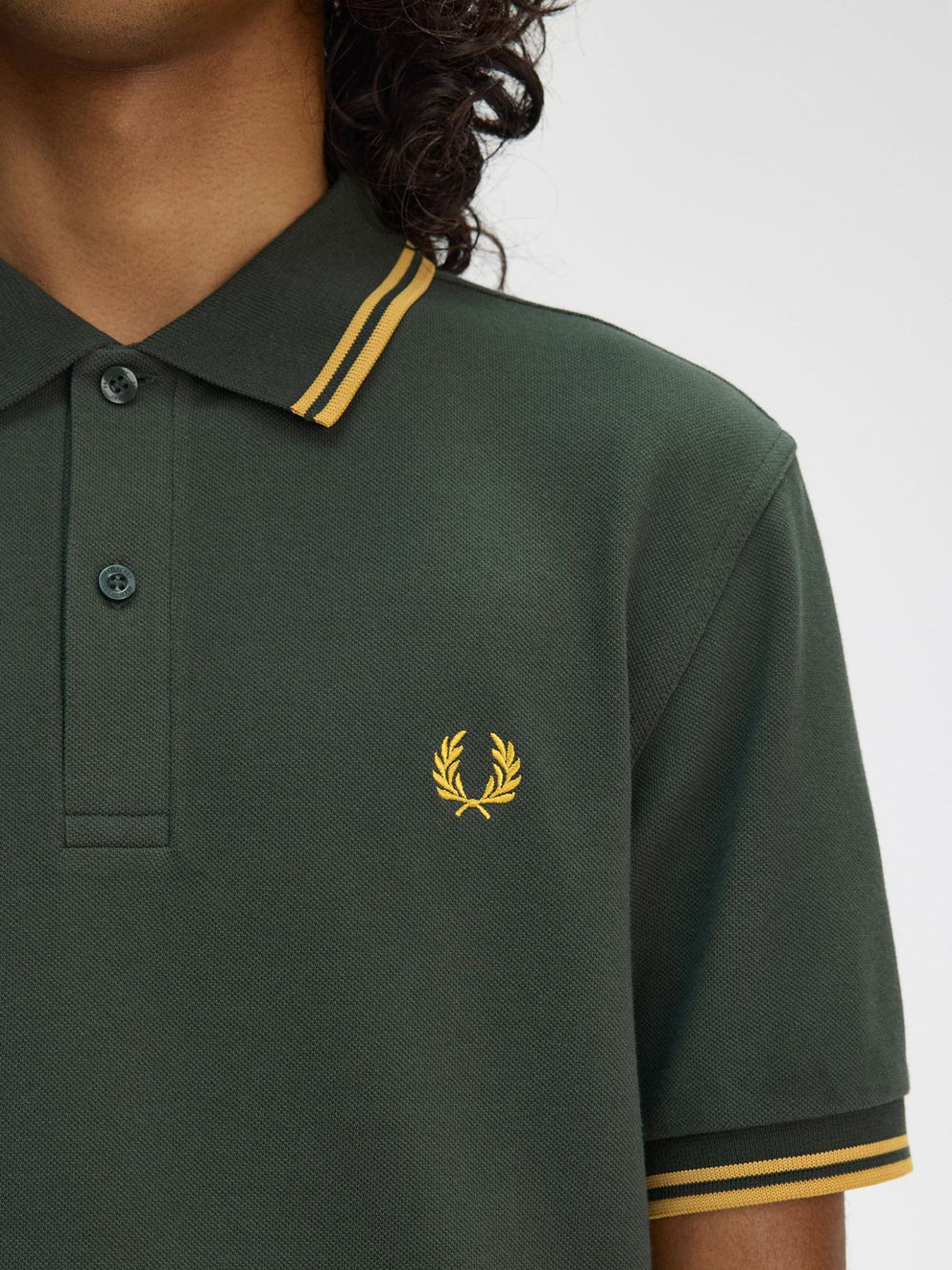 Polo Fred Perry Twin Tipped Uomo - Verde