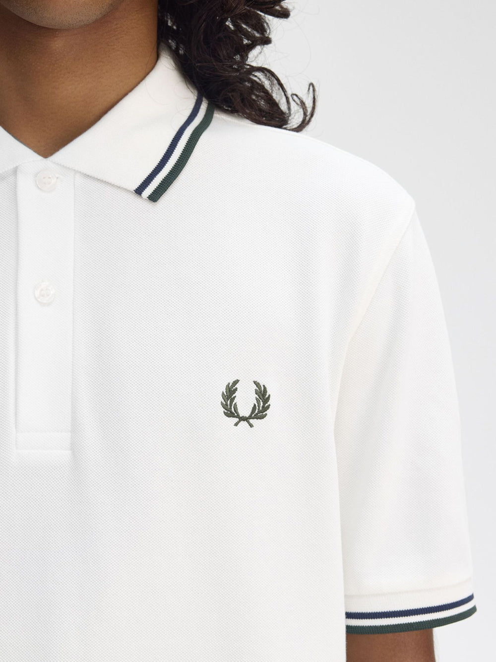 Polo Fred Perry Twin Tipped Uomo - Bianco