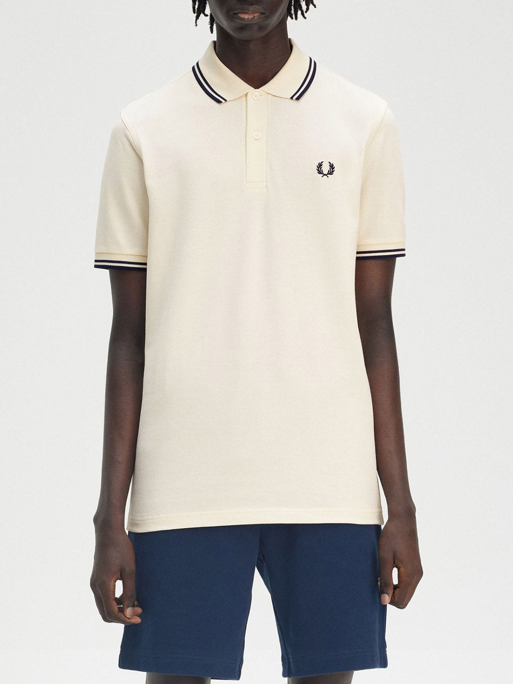 Polo Fred Perry Twin Tipped Uomo - Avorio
