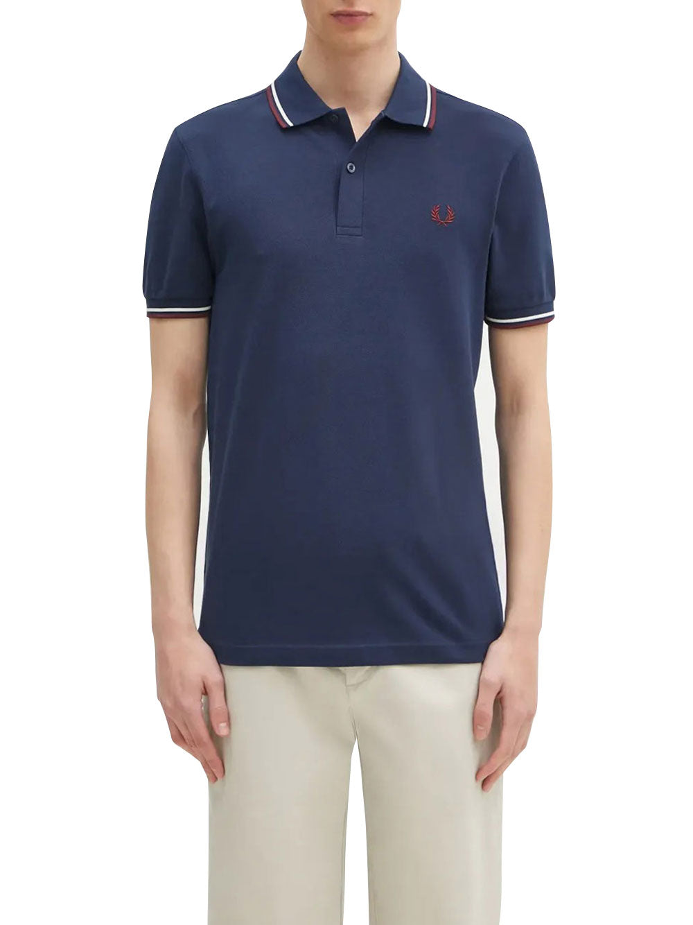 Polo Fred Perry Twin Tipped Uomo - Blu