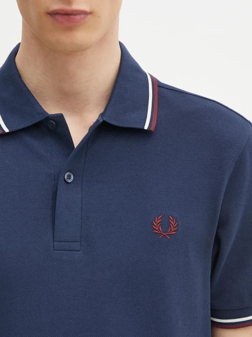 Polo Fred Perry Twin Tipped Uomo - Blu