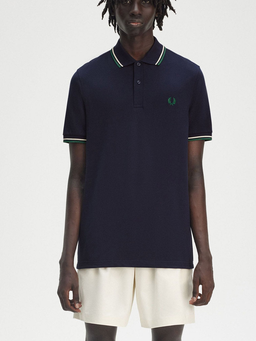 Polo Fred Perry Twin Tipped Uomo - Blu
