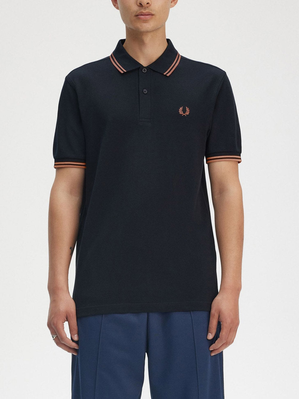 Polo Fred Perry Twin Tipped Uomo - Blu