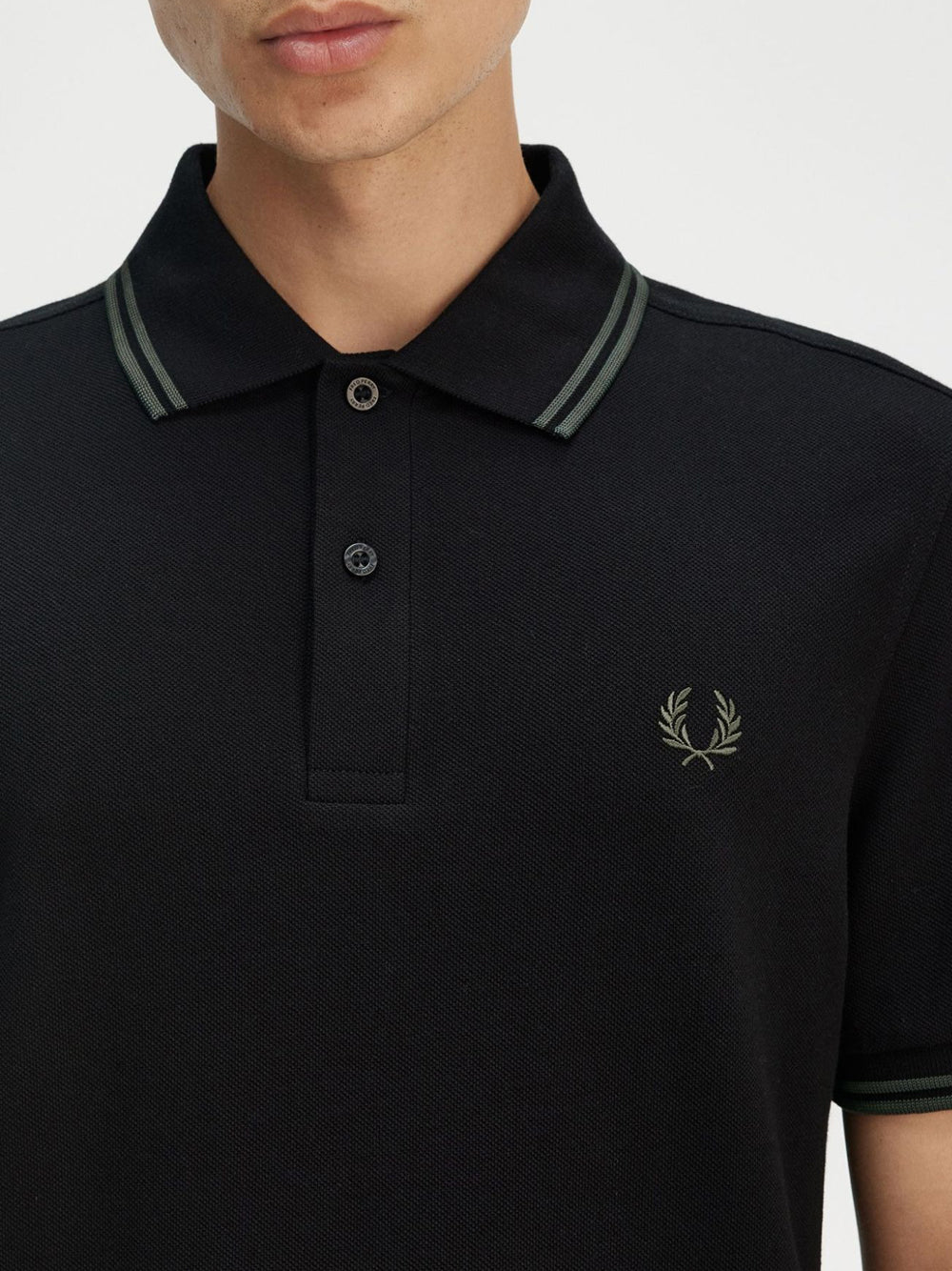 Polo Fred Perry Twin Tipped Uomo - Nero