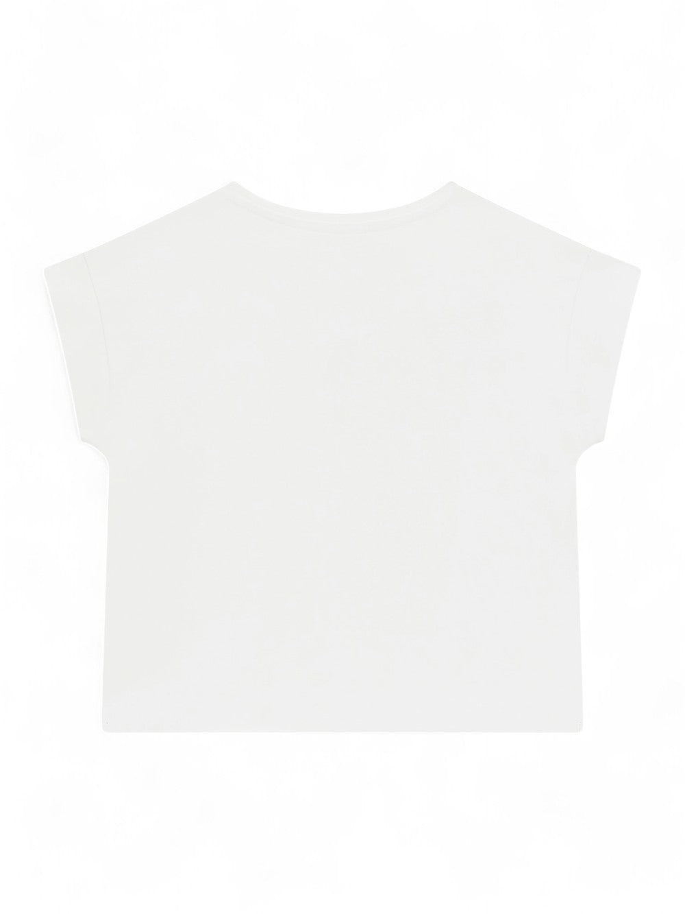 T-Shirt Crop Guess Jr Bambina - Bianco