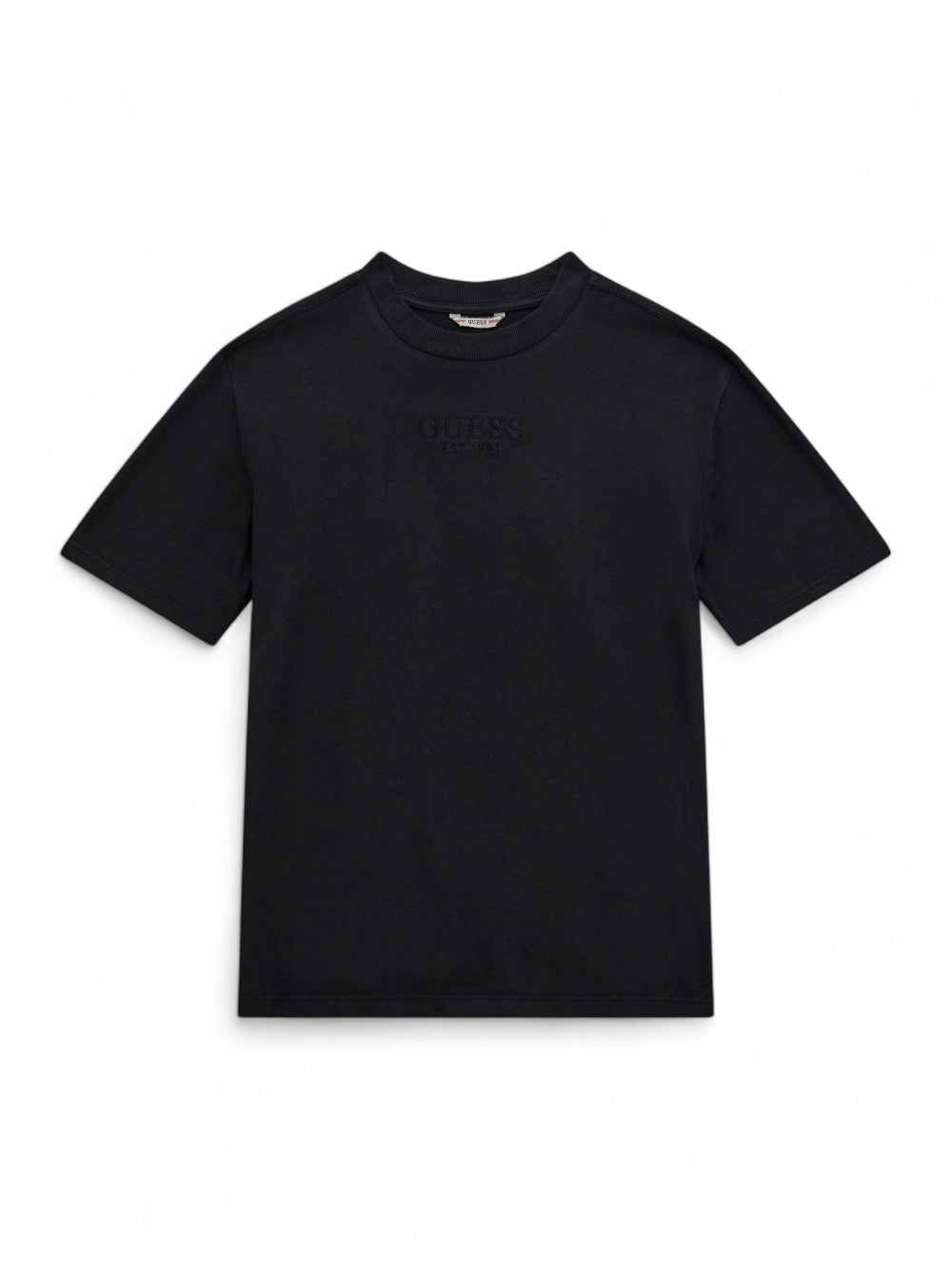 T-Shirt Oversize Guess Jr Bambino - Nero