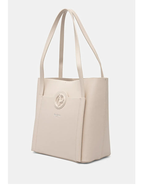 Borsa Shopper Pepe Jeans Colbie Donna - Bianco