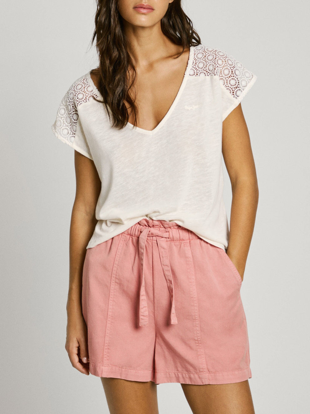 T-Shirt Pepe Jeans Vernetta Donna - Bianco