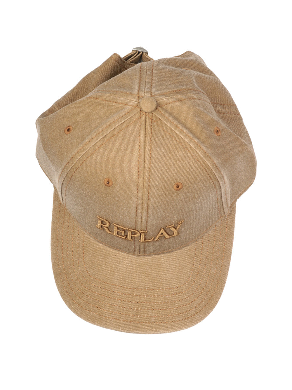 Cappello Replay Washed Heavy Cotton Twill Uomo - Beige