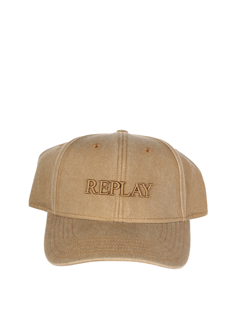 Cappello Replay Washed Heavy Cotton Twill Uomo - Beige