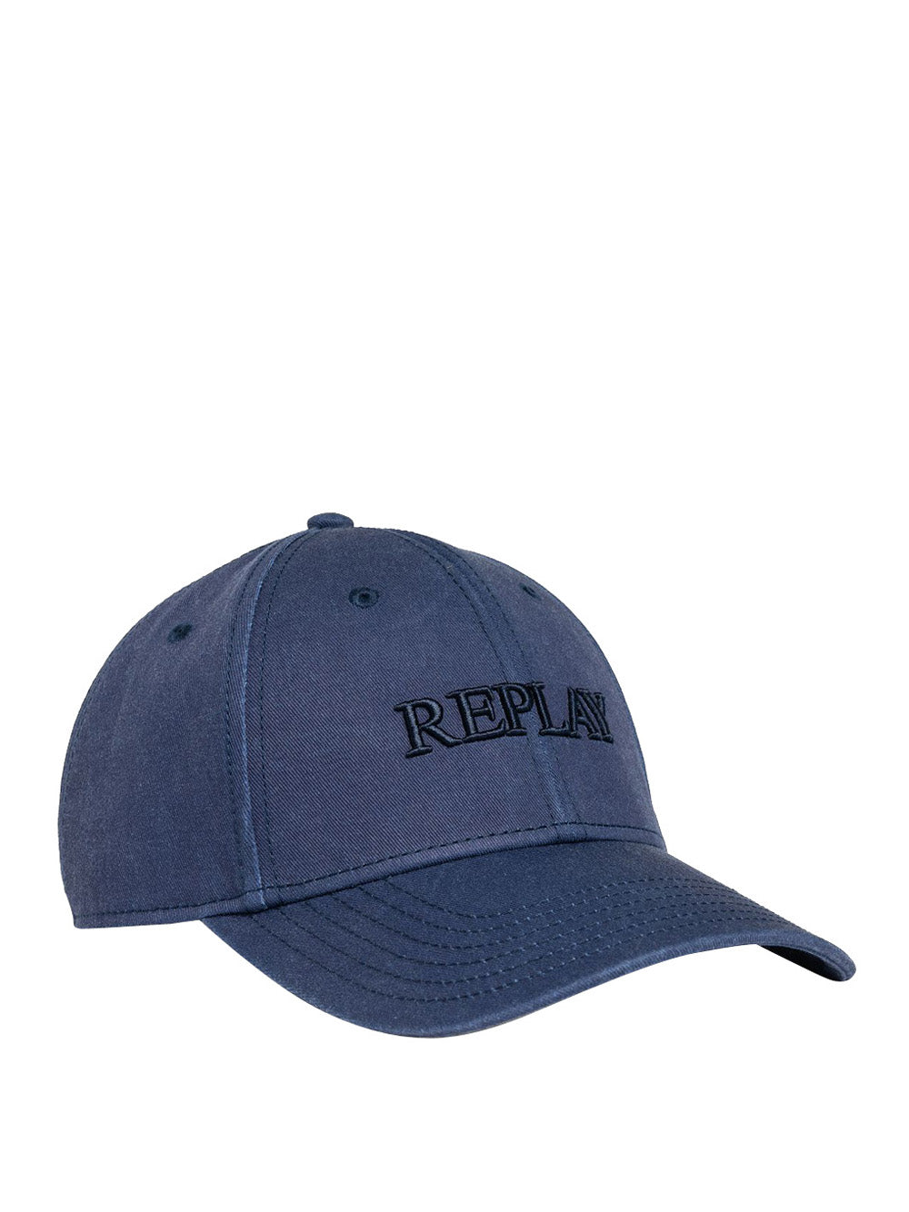 Cappello Replay Washed Heavy Cotton Twill Uomo - Blu