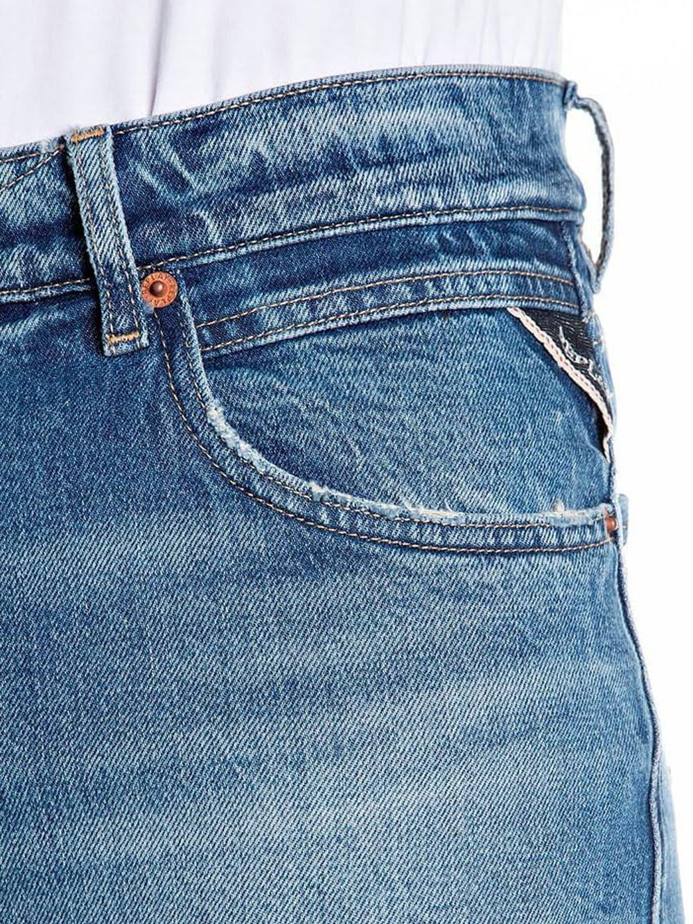 Jeans Slim Tapered Replay Uomo - Blu