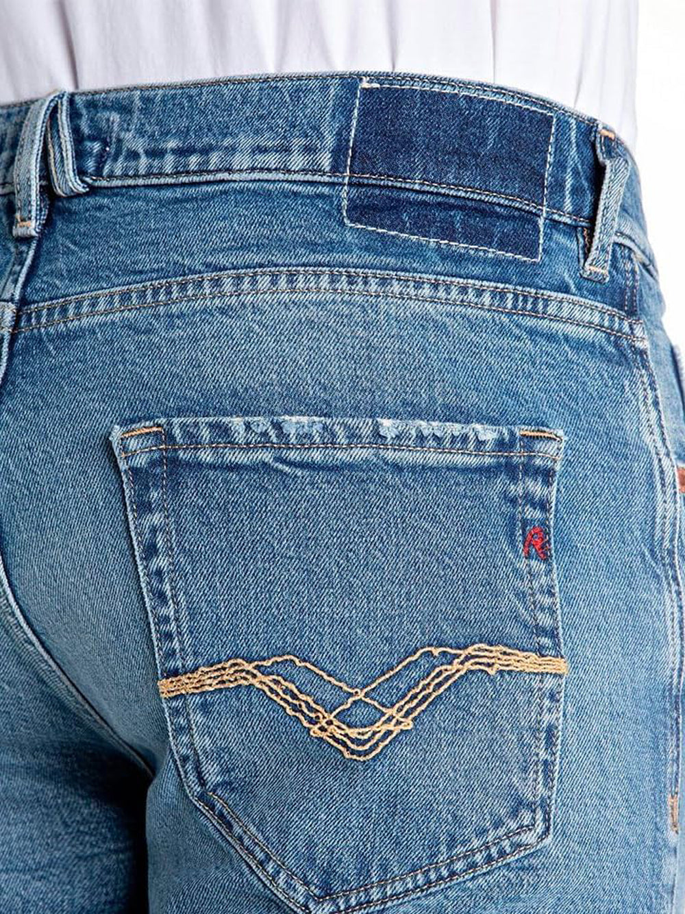 Jeans Slim Tapered Replay Uomo - Blu