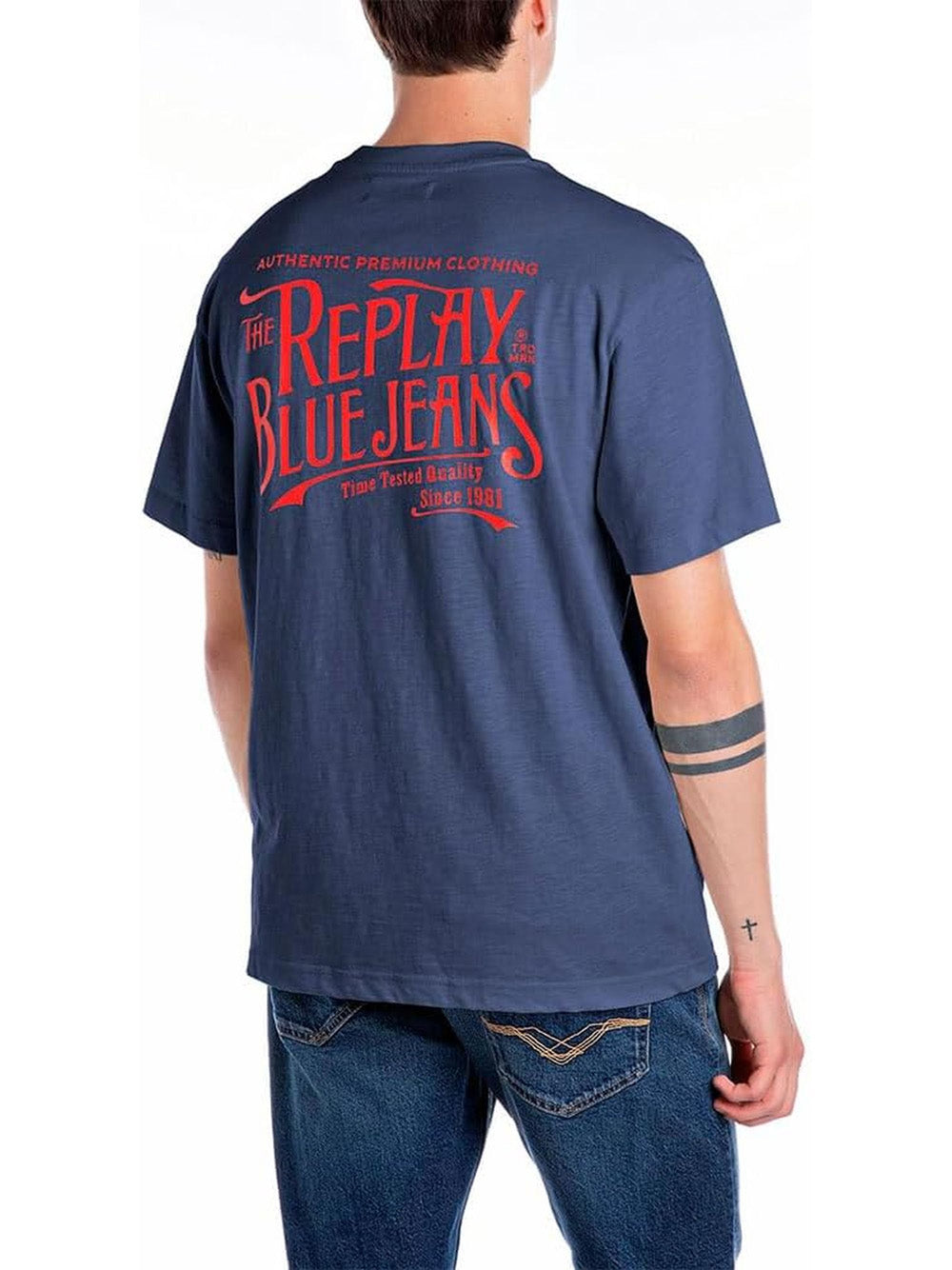 T-Shirt Regular Replay Uomo - Blu