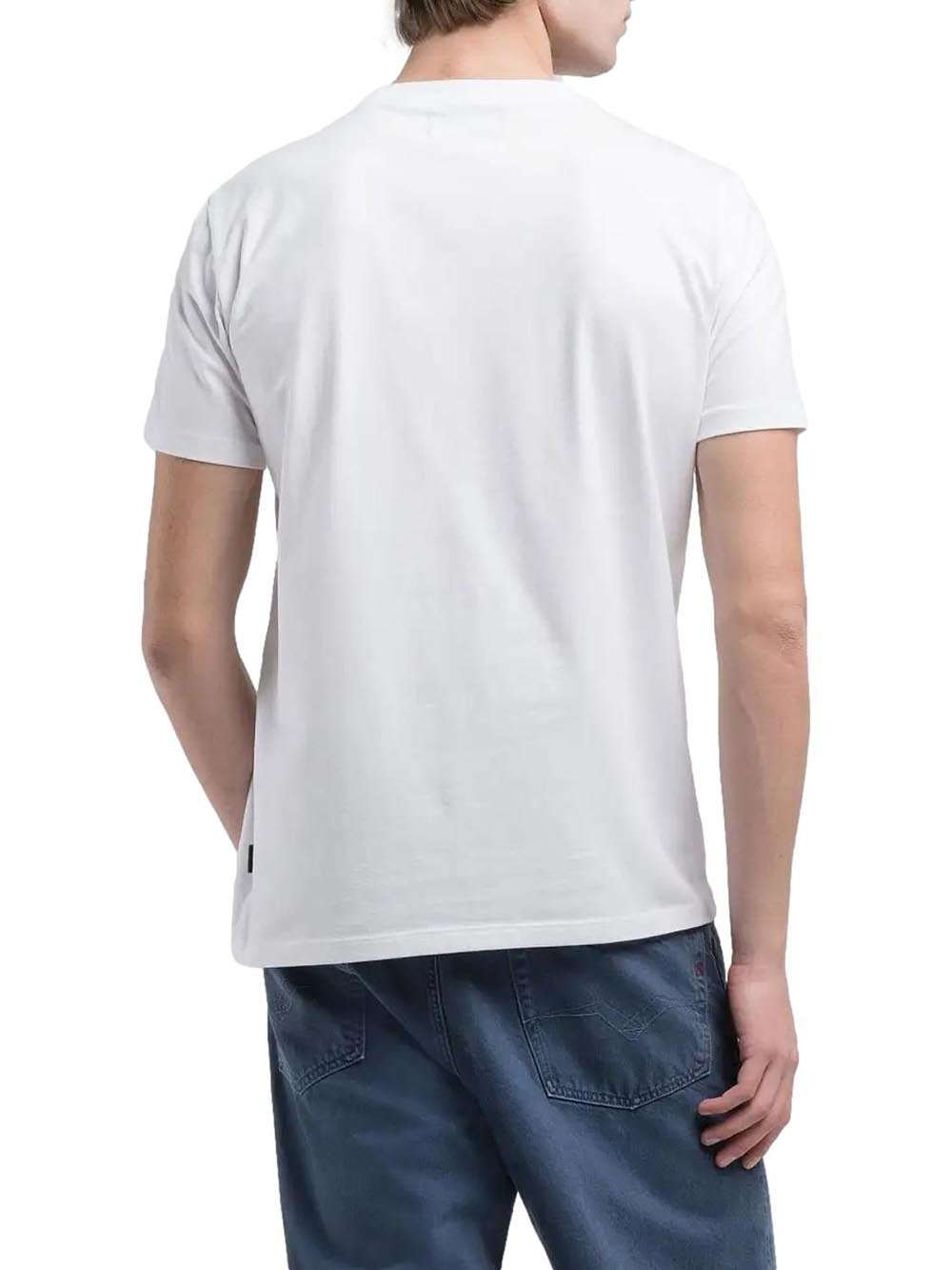 T-Shirt Regular Slim Replay Uomo - Bianco
