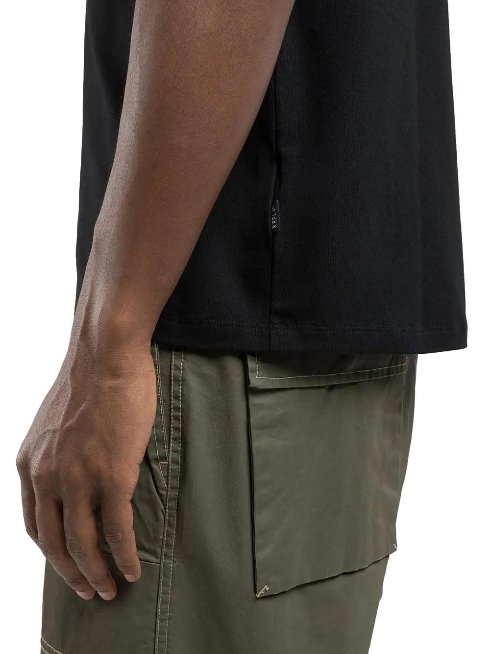 T-Shirt Regular Slim Replay Uomo - Nero