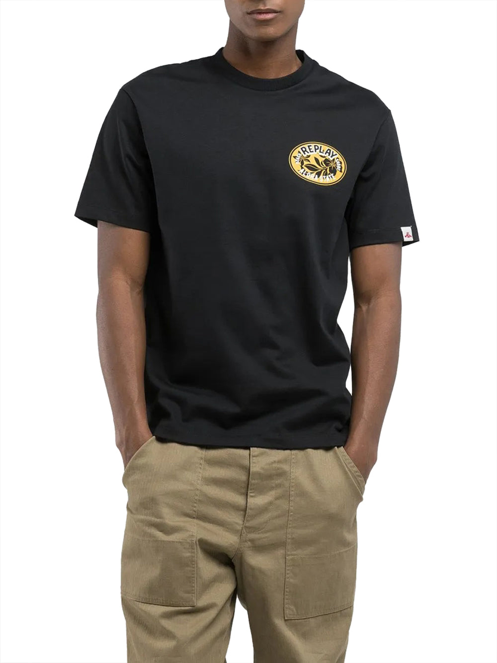 T-Shirt Relaxed Replay Uomo - Nero