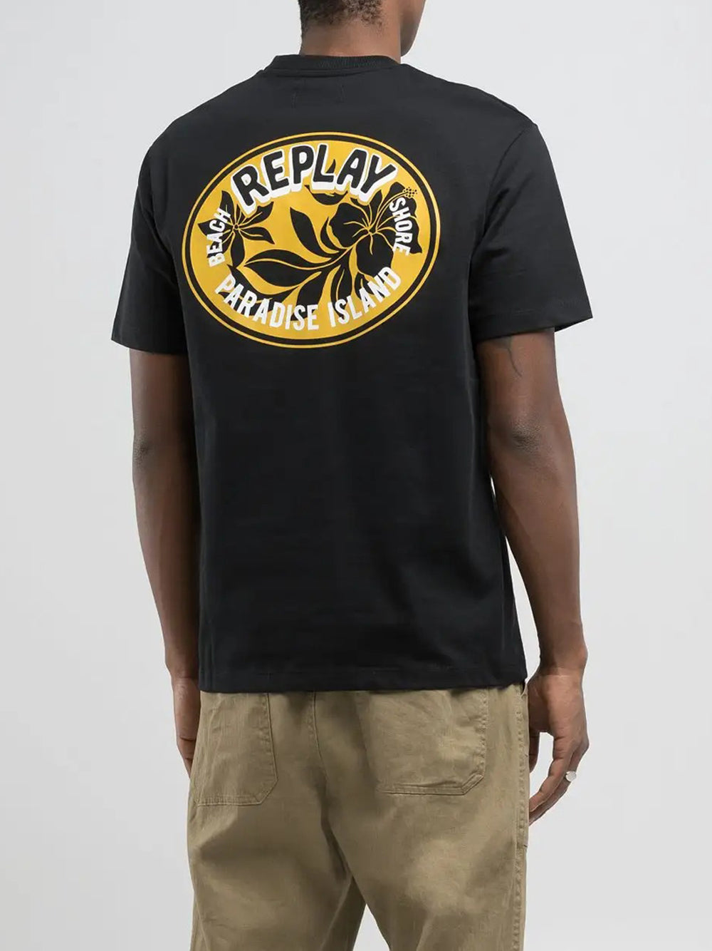 T-Shirt Relaxed Replay Uomo - Nero