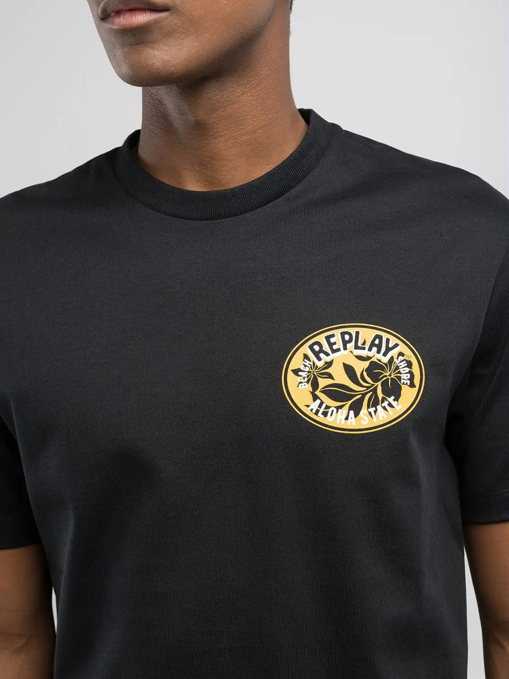 T-Shirt Relaxed Replay Uomo - Nero