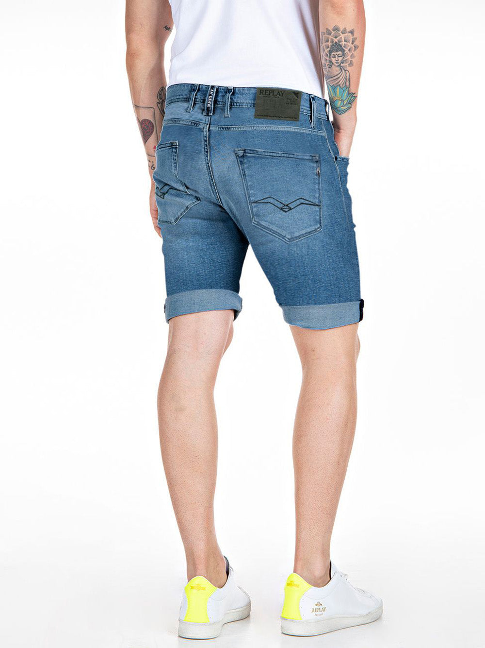 Bermuda Tapered Replay Uomo - Blu