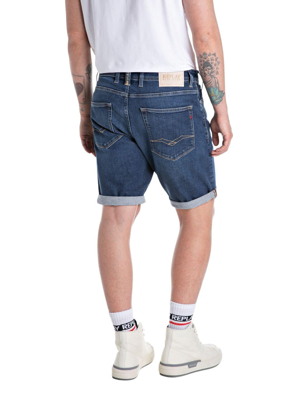 Bermuda Tapered Replay Uomo - Blu