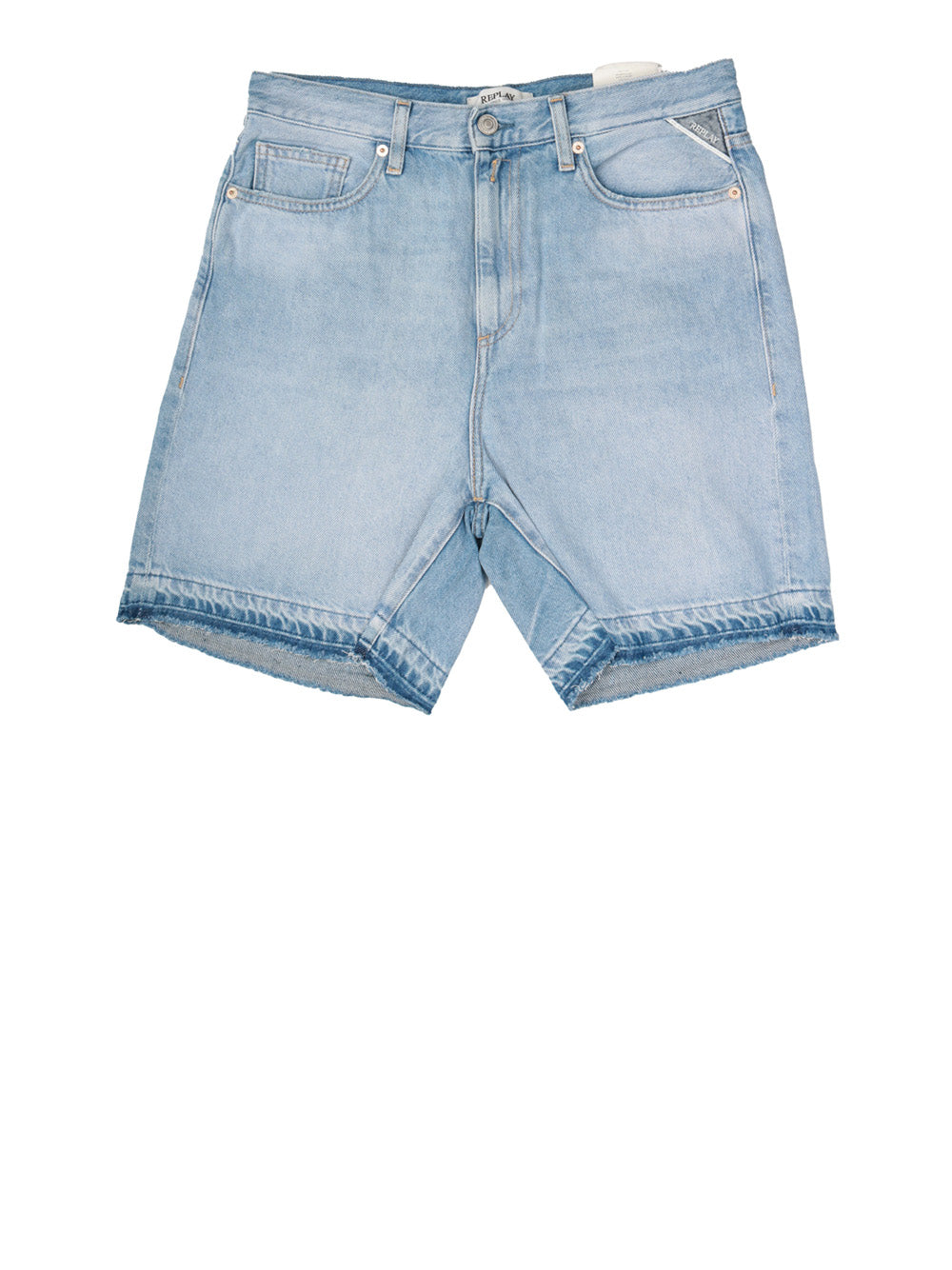 Shorts Relaxed Straight Replay Donna - Blu