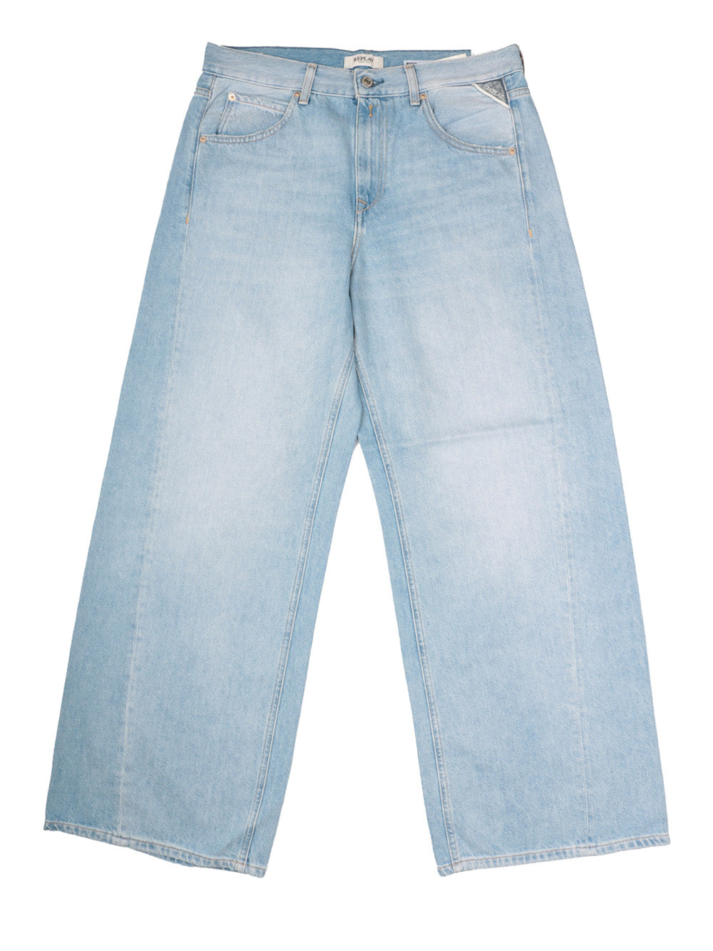 Jeans Baggy Replay Donna - Blu