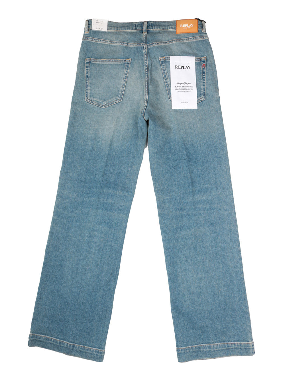 Jeans Relaxed Straight Replay Donna - Blu