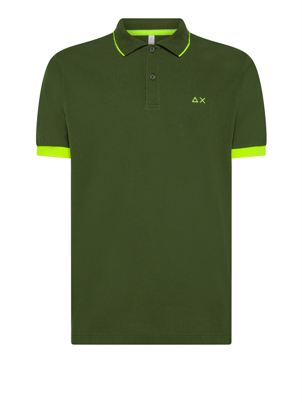 Polo Sun68 Small Stripe Fluo Uomo - Verde
