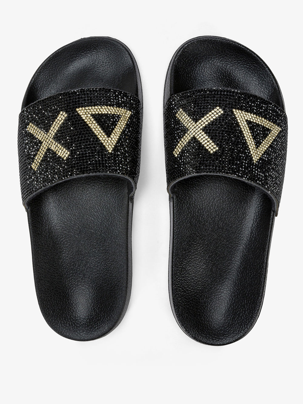 Ciabatte Logo Strass Sun 68 Scarpe Donna - Nero
