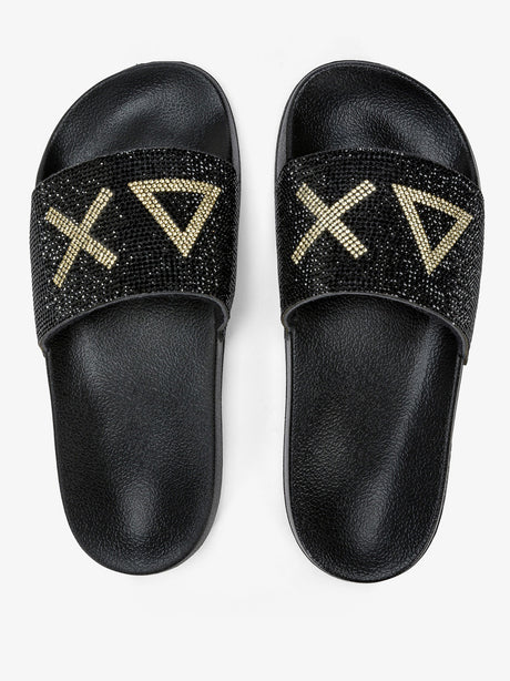 Ciabatte Logo Strass Sun 68 Scarpe Donna - Nero
