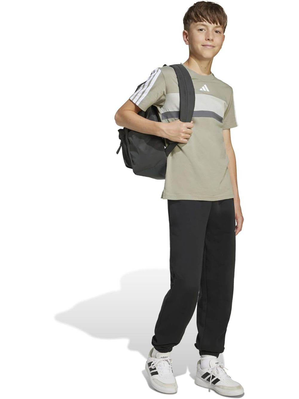 T-shirt Adidas J 3S TIB T Unisex - Grigio